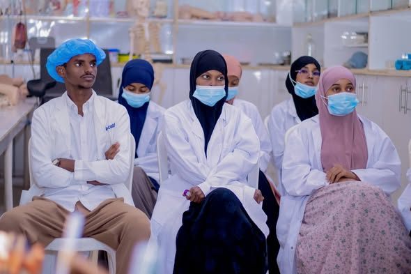 Qaar ka mid ah Ardayda Kulliyadda kalkaaliyaasha Sare ayaa tababar la xariira habraacyada qallimada iyo sida loo sameeyo Qalliimada asaasiga ah loo...