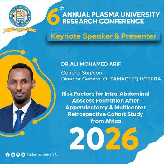 Dr. Ali Mohamed Arif ayaa ka mid ah soo Jeediyayaasha Shirka Cilmi-baarista 6aad ee Jaamacadda Plasma.