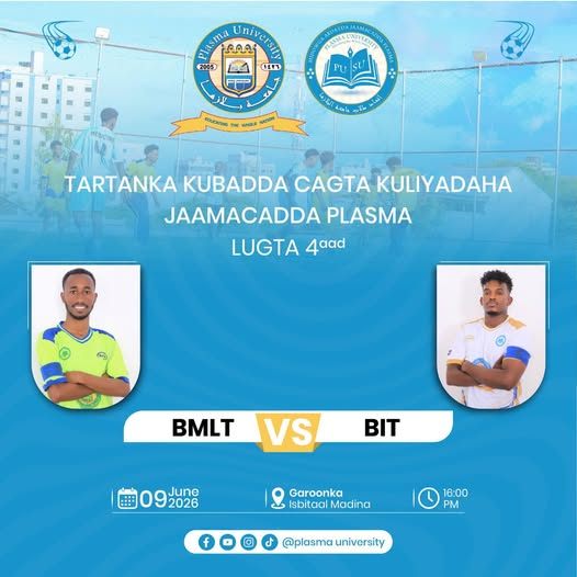 Saadaali Kulanka Galabta ee dhex mari doono Kulliyadaha Laboratory Science iyo Information Technology, Tartanka Kubadda Cagta Jaamacadda Plasma ⚽︎