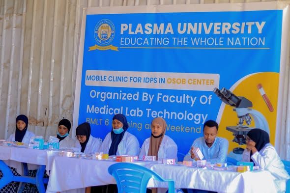 Ardayda Kulliyadda Culuumta Sheybaarka ee Jaamacadda Plasma ayaa adeeg Caafimaad lacag la'aan ah oo isugu jira baaritaan iyo daawo qaybin u sameeya...